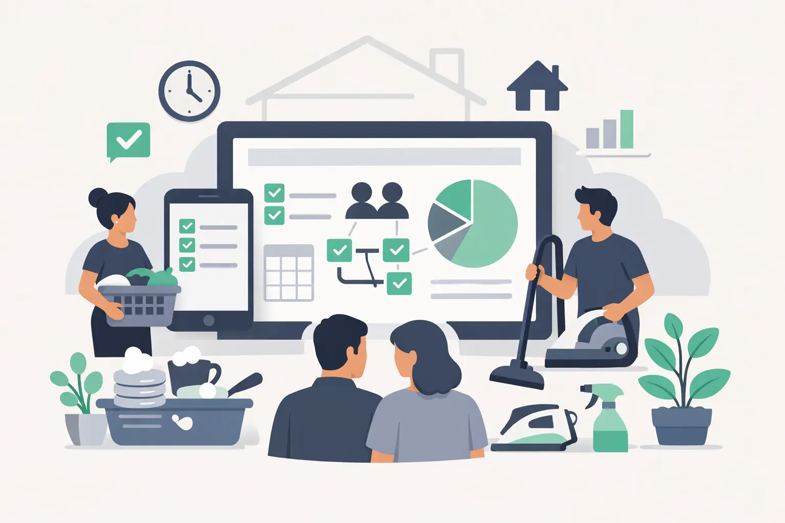 Household mapping workload visibility on a shared board